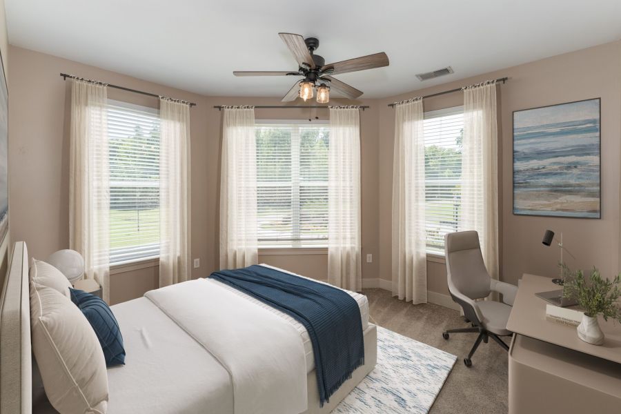 Attain at Quarterpath bright bedroom with big windows